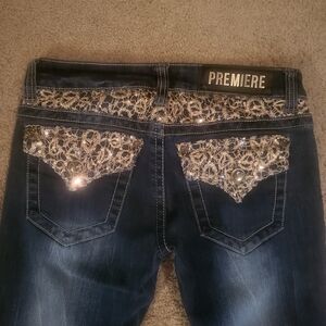 Rue 21 Premier Slim Boot Jeans, Size 1/2 Long